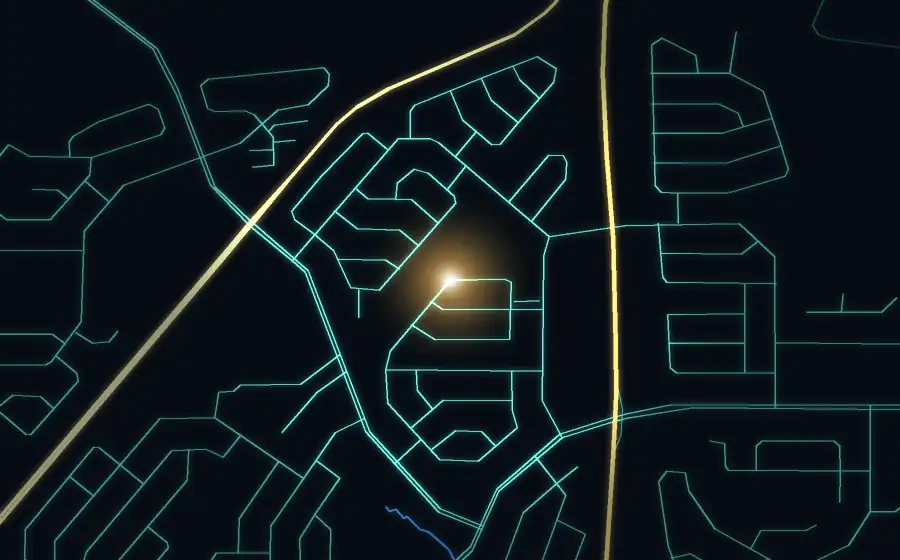 Street map of Newcastle with a light for Cphelo Trading Pty Ltd